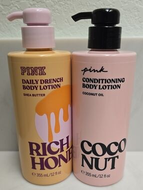 PINK Victoria's Secret Conditioning Body Lotions Coconut & Rich Honey